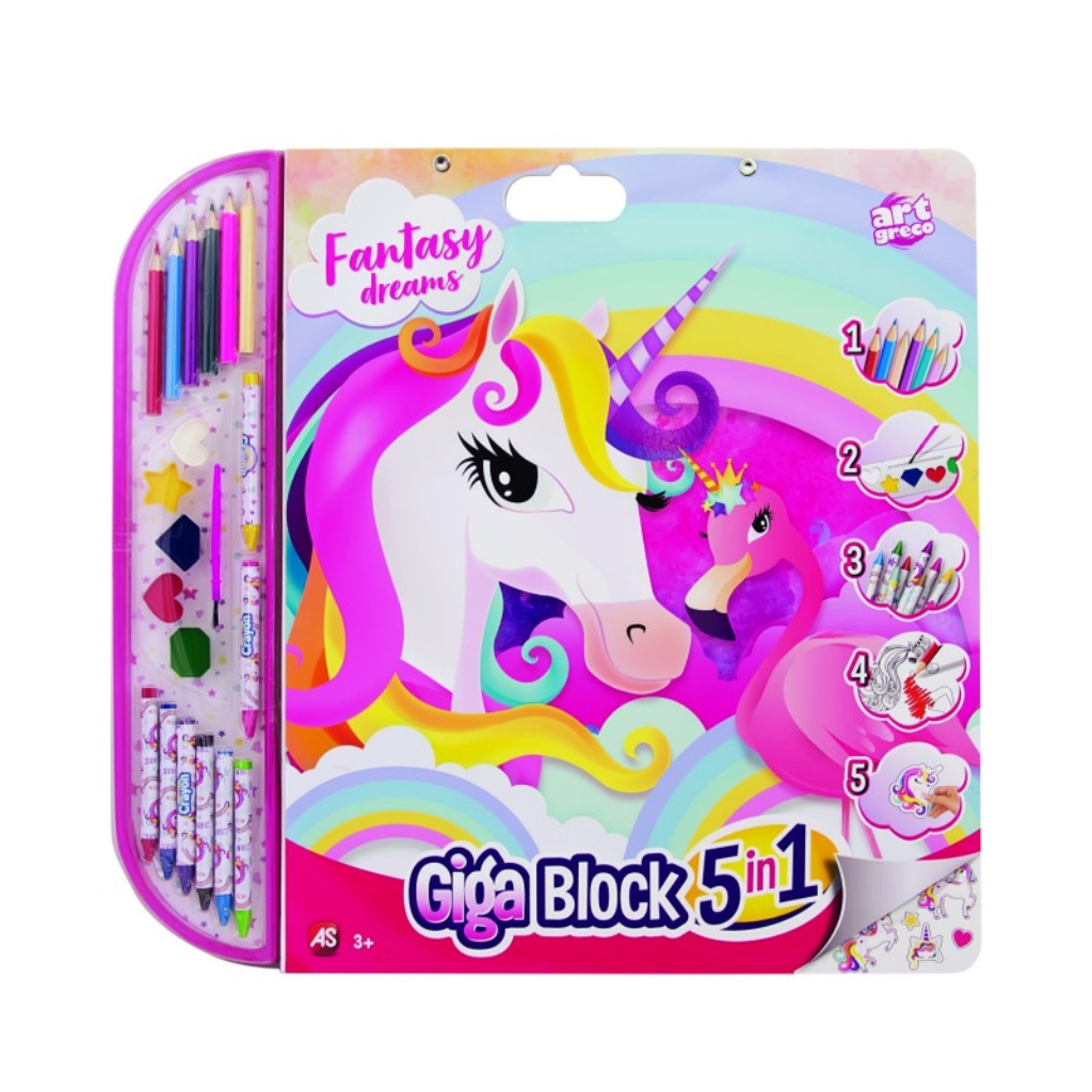 ΣΕΤ ΖΩΓΡΑΦΙΚΗΣ GIGA BLOCK 5IN1 FANTASY DREAMS