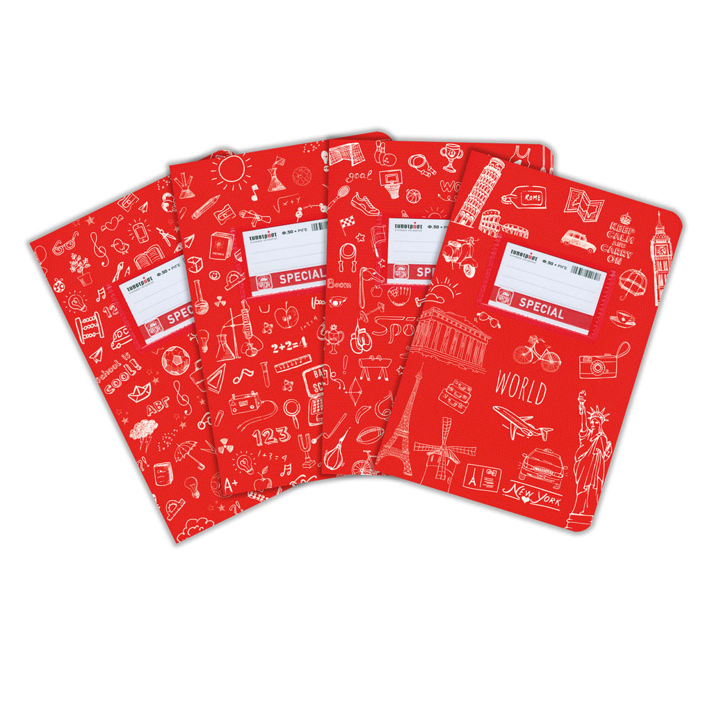 Τ.SPECIAL doodles  ΡΙΓΕ 17Χ25 Φ50 ΚΟΚΚΙΝΟ