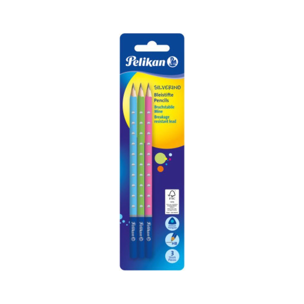 PELIKAN ΜΟΛΥΒΙ HB SILVERINO BL/3 ΣΧ/ΧΡΩΜΑ
