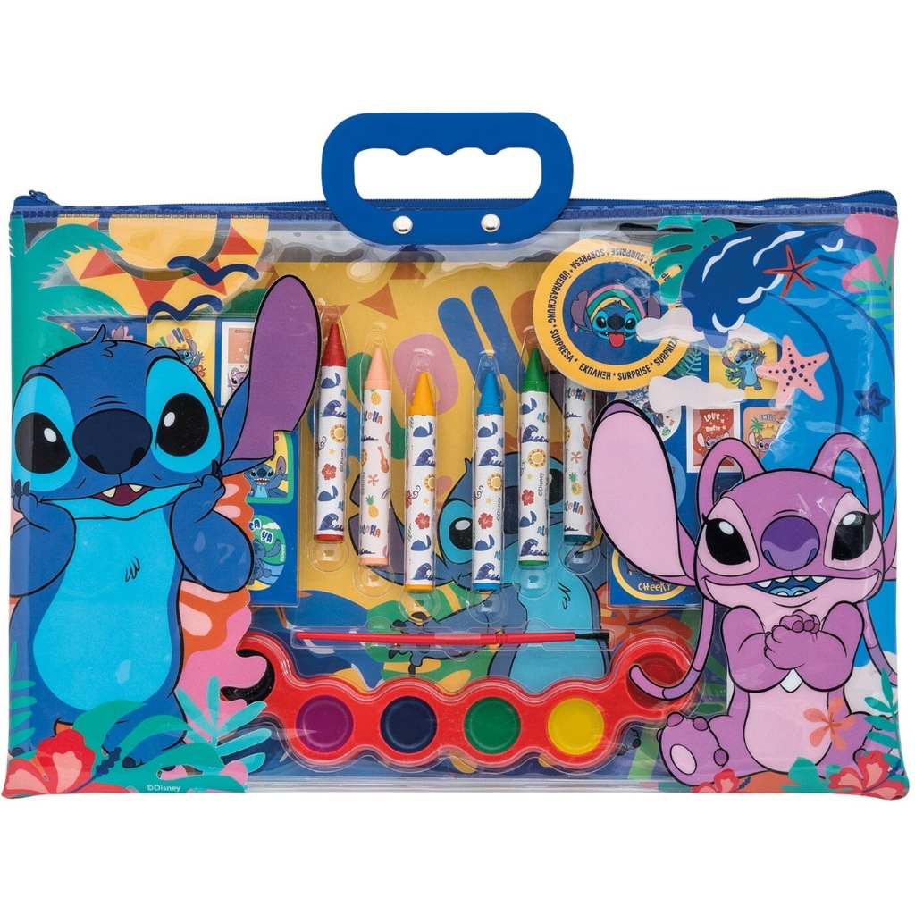 AS ART DISNEY STITCH ΣΕΤ ΖΩΓΡΑΦΙΚΗΣ ΣΕ ΔΙΑΦΑΝΗ ΤΣΑΝΤΑ